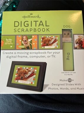 Hallmark Lime Green Dog Digital Scrapbook NEW/sealed!